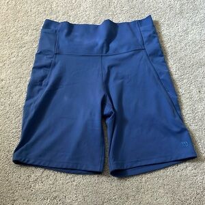 All in motion bike shorts. Size medium. Color blue